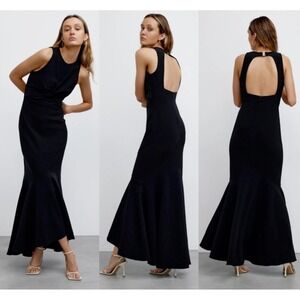 NWT SIGNIFICANT‎ OTHER Ezra Open‑Back Mermaid Gown Black Sz 4 $286